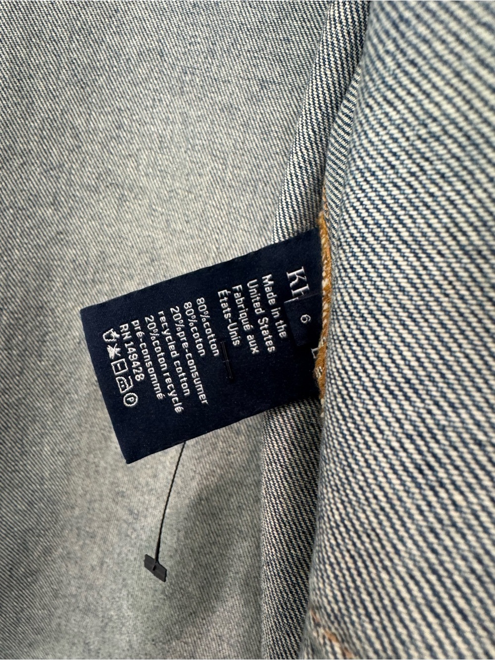 KHAITE Washed Blue Denim Utility Jacket - Picture 5 of 5